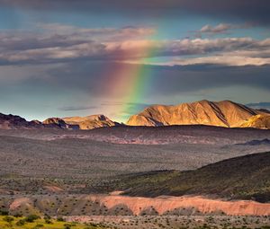 Preview wallpaper mountains, rainbow, landscape, nature