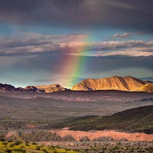 Preview wallpaper mountains, rainbow, landscape, nature