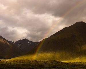 Preview wallpaper mountains, rainbow, nature, landscape