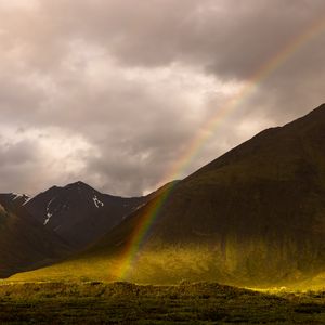 Preview wallpaper mountains, rainbow, nature, landscape