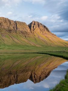 Preview wallpaper mountains, reflection, lake, landscape