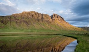 Preview wallpaper mountains, reflection, lake, landscape