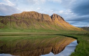 Preview wallpaper mountains, reflection, lake, landscape