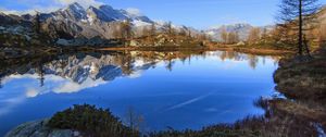 Preview wallpaper mountains, reflection, lake, landscape, nature