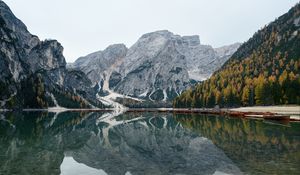 Preview wallpaper mountains, reflection, lake, bottom