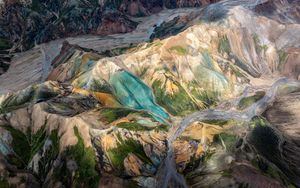 Preview wallpaper mountains, relief, aerial view, landscape, nature