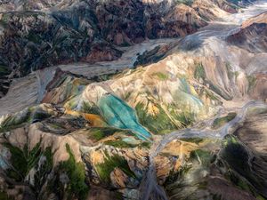 Preview wallpaper mountains, relief, aerial view, landscape, nature