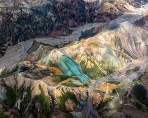 Preview wallpaper mountains, relief, aerial view, landscape, nature