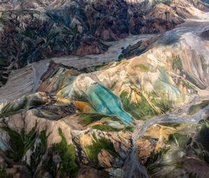 Preview wallpaper mountains, relief, aerial view, landscape, nature