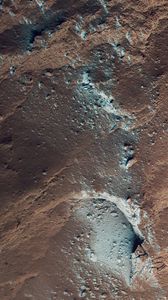 Preview wallpaper mountains, relief, aerial view, snow, snowy