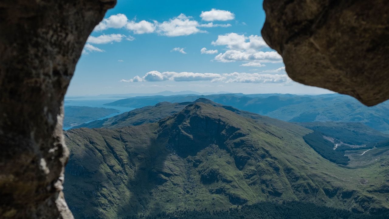 Wallpaper mountains, relief, clouds, sky, landscape