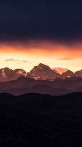 Preview wallpaper mountains, relief, dusk, nature, landscape