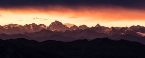 Preview wallpaper mountains, relief, dusk, nature, landscape