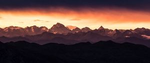 Preview wallpaper mountains, relief, dusk, nature, landscape