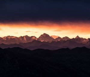 Preview wallpaper mountains, relief, dusk, nature, landscape