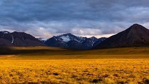 Preview wallpaper mountains, relief, field, nature, landscape