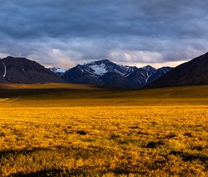 Preview wallpaper mountains, relief, field, nature, landscape