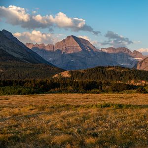 Preview wallpaper mountains, relief, field, landscape, nature
