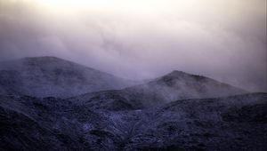 Preview wallpaper mountains, relief, fog, nature, landscape