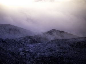 Preview wallpaper mountains, relief, fog, nature, landscape