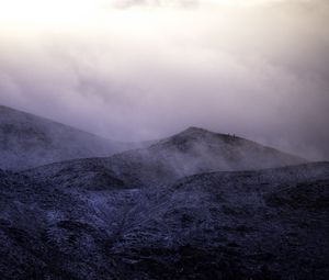 Preview wallpaper mountains, relief, fog, nature, landscape