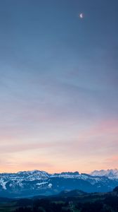 Preview wallpaper mountains, relief, landscape, twilight, aerial view