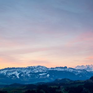 Preview wallpaper mountains, relief, landscape, twilight, aerial view