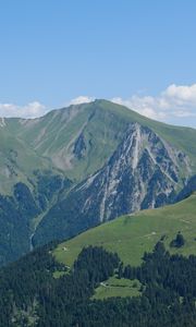 Preview wallpaper mountains, relief, landscape, nature, green, aerial view