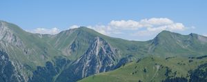 Preview wallpaper mountains, relief, landscape, nature, green, aerial view