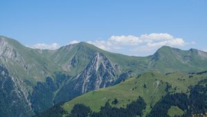 Preview wallpaper mountains, relief, landscape, nature, green, aerial view