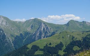 Preview wallpaper mountains, relief, landscape, nature, green, aerial view