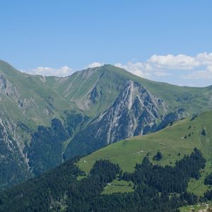 Preview wallpaper mountains, relief, landscape, nature, green, aerial view