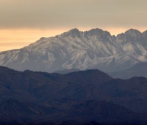 Preview wallpaper mountains, relief, nature, twilight