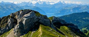 Preview wallpaper mountains, relief, nature, landscape, aerial view