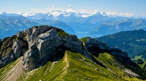 Preview wallpaper mountains, relief, nature, landscape, aerial view