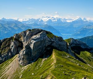 Preview wallpaper mountains, relief, nature, landscape, aerial view