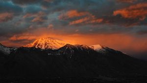 Preview wallpaper mountains, relief, peaks, dark