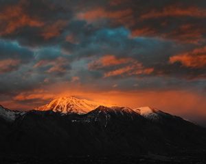 Preview wallpaper mountains, relief, peaks, dark