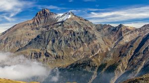 Preview wallpaper mountains, relief, slope, clouds, nature