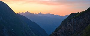 Preview wallpaper mountains, relief, slopes, sunrise