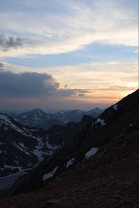 Preview wallpaper mountains, relief, snow, twilight, landscape