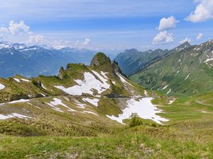 Preview wallpaper mountains, relief, snow, landscape, nature