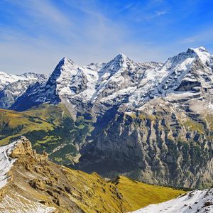 Preview wallpaper mountains, relief, snow, nature