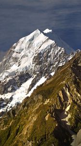 Preview wallpaper mountains, relief, snow, clouds, landscape