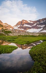 Preview wallpaper mountains, relief, snow, valley, landscape