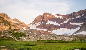 Preview wallpaper mountains, relief, snow, valley, landscape