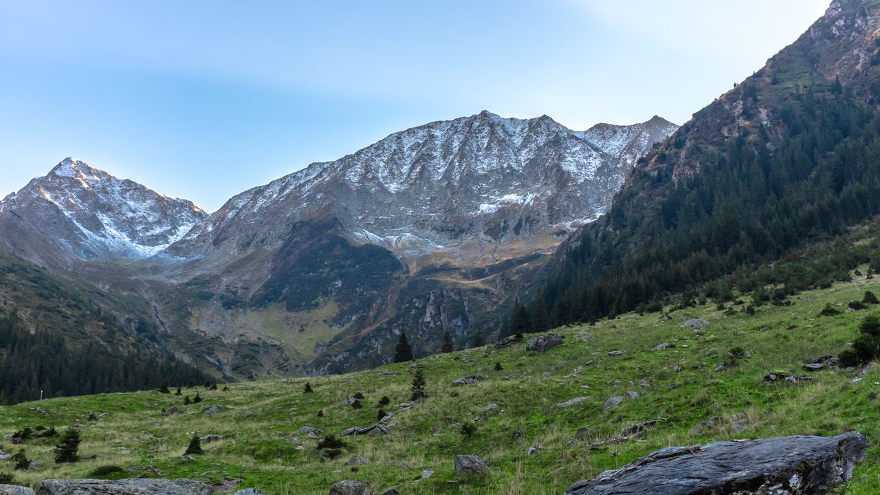 Wallpaper mountains, relief, trees, landscape