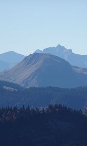 Preview wallpaper mountains, relief, trees, nature, view