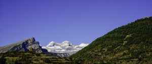 Preview wallpaper mountains, relief, trees, bushes, landscape, nature