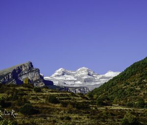 Preview wallpaper mountains, relief, trees, bushes, landscape, nature